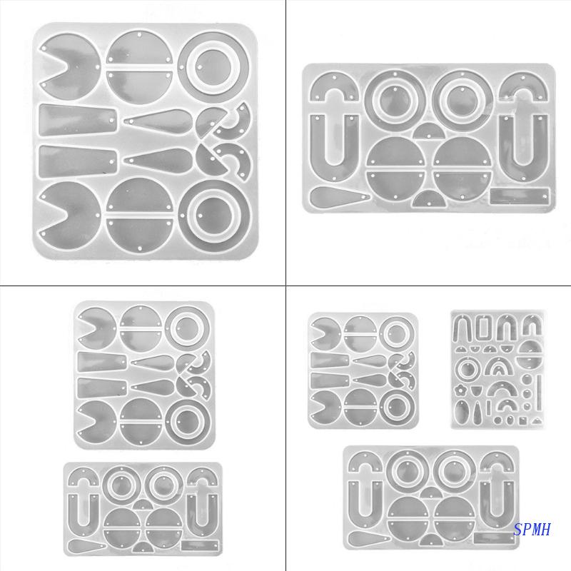 Khuôn Silicone Tự Làm Bông Tai Bằng Nhựa Resin Pha Lê UV