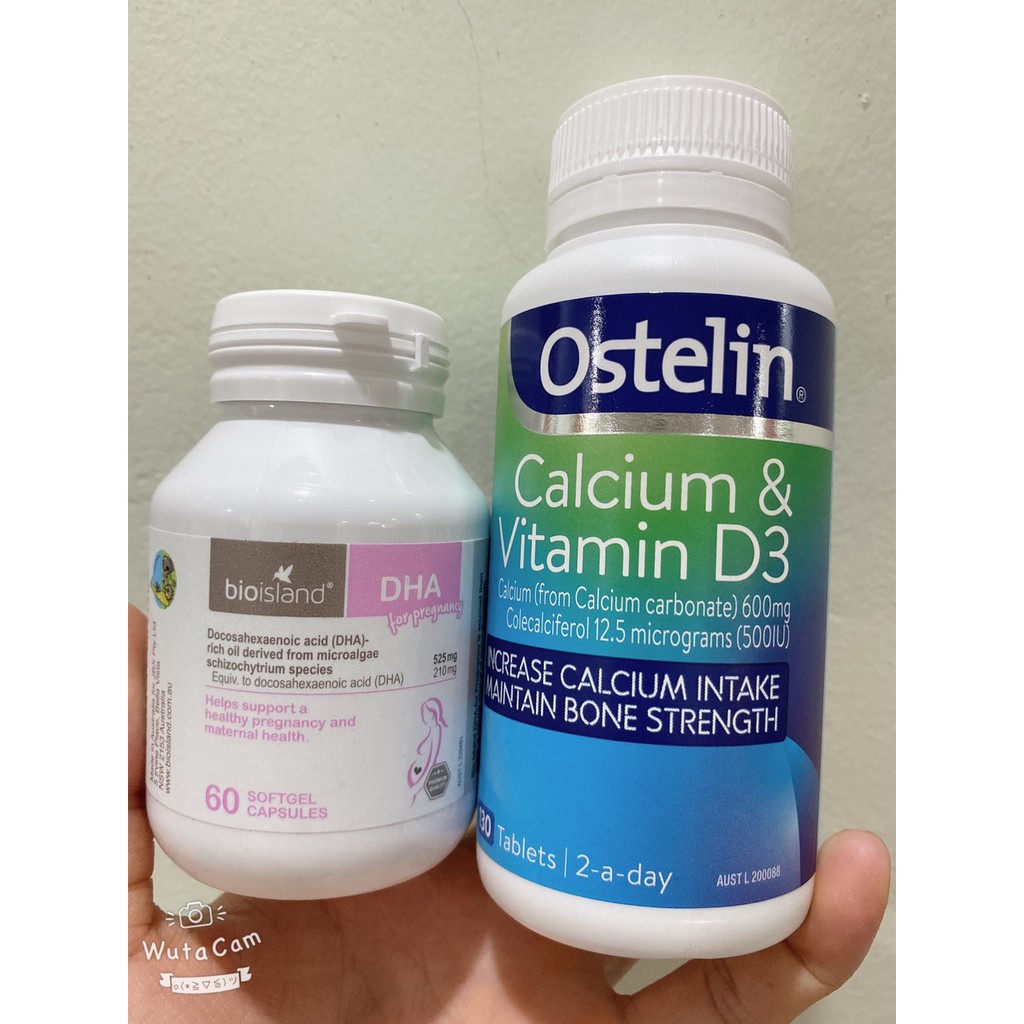 Canxi bầu Úc Ostelin Calcium & Vitamin D3 lọ 130 viên