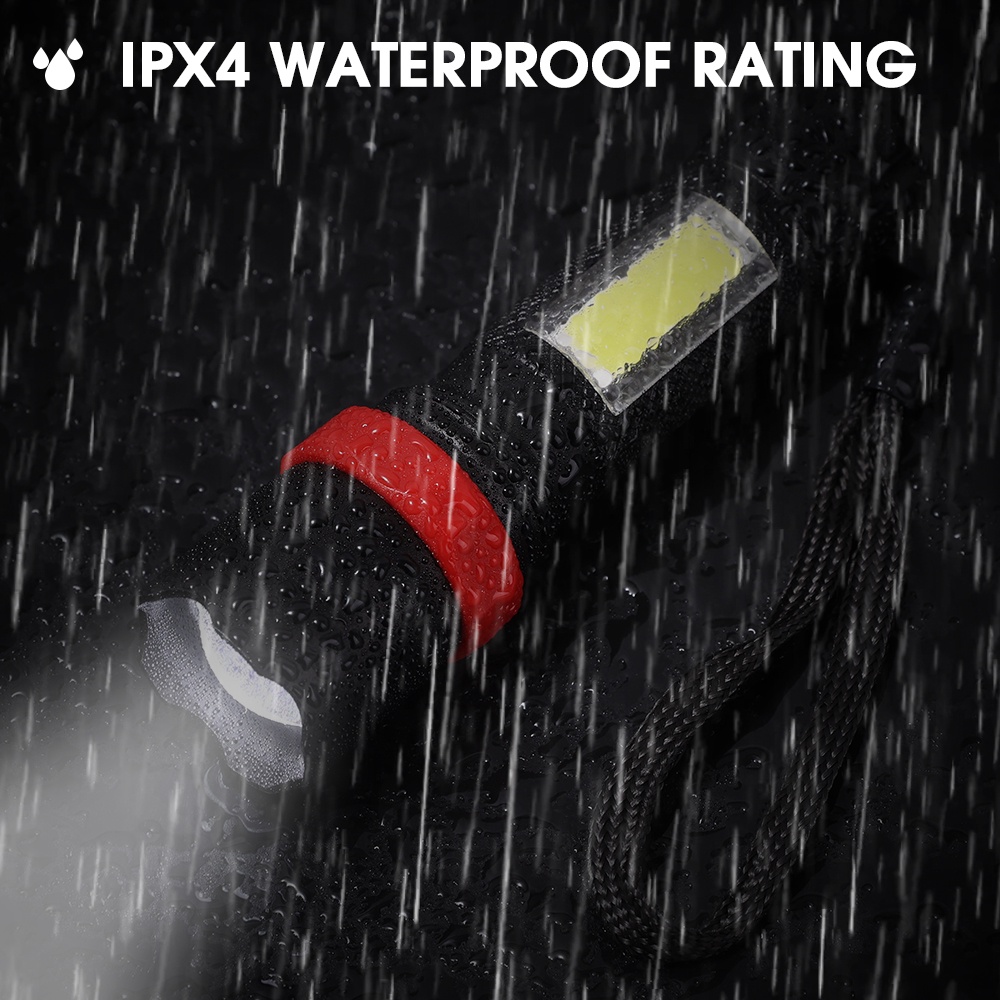 Đèn Pin LED Mini Cầm Tay 3 Chế Độ Chống Rơi / Chống Nước Bằng Hợp Kim Siêu Sáng Chất Lượng Cao