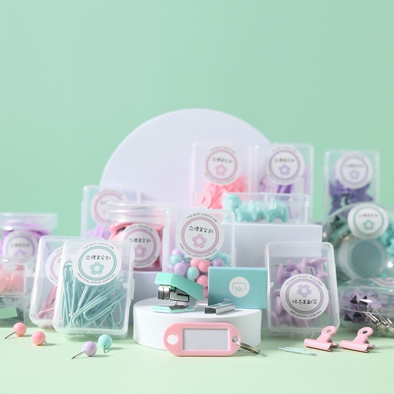 Nút Nam Châm Gắn Bảng Màu Macaron Kèm Hộp Đựng TOMI 040