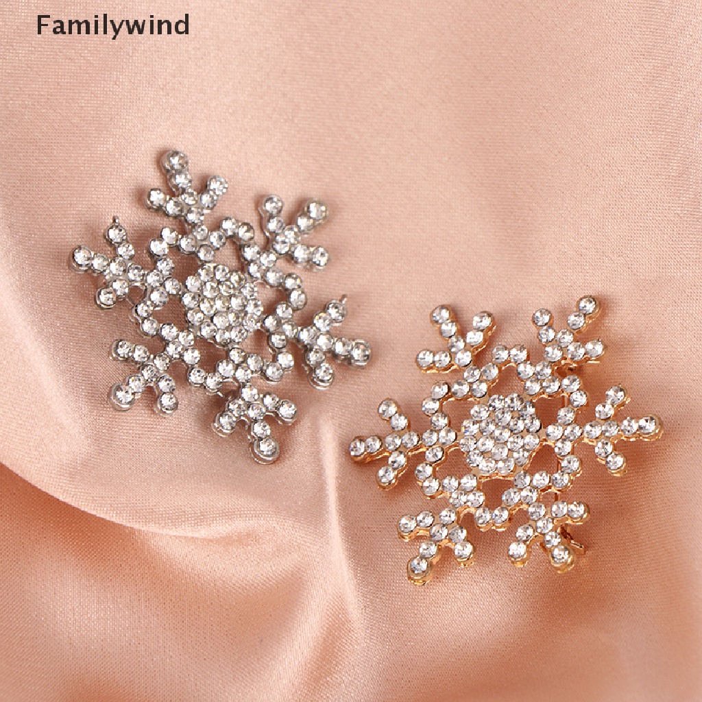 Ghim Cài Áo Hình Bông Tuyết Đính Đá Bằng Hợp Kim