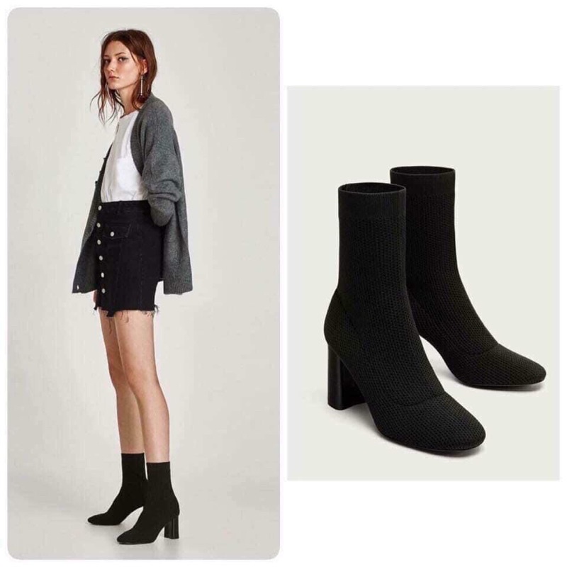 Bốt chun nữ dáng lửng ZR xuất full box MS-3633