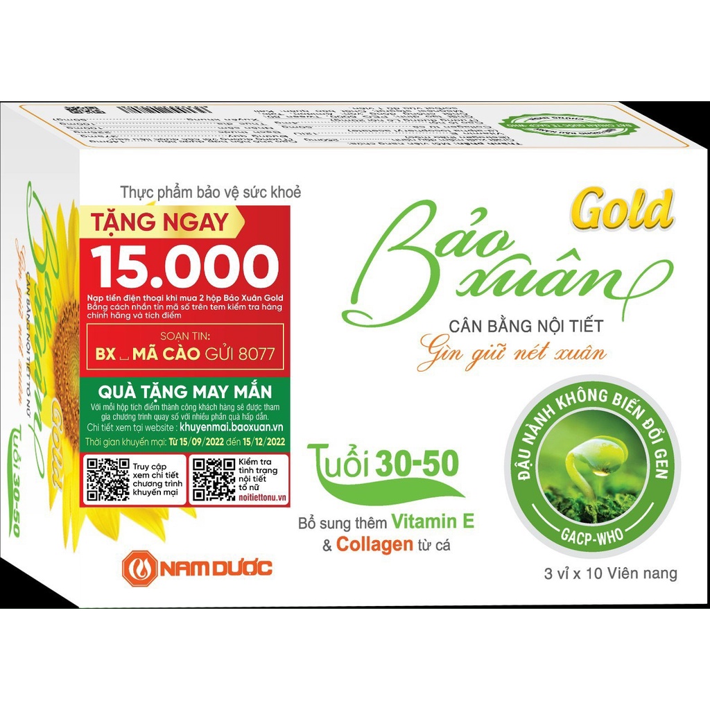 Date 2026 - Bảo Xuân Gold  - Cân bằng nội tiết, gìn giữ nét xuân - CHÍNH HÃNG