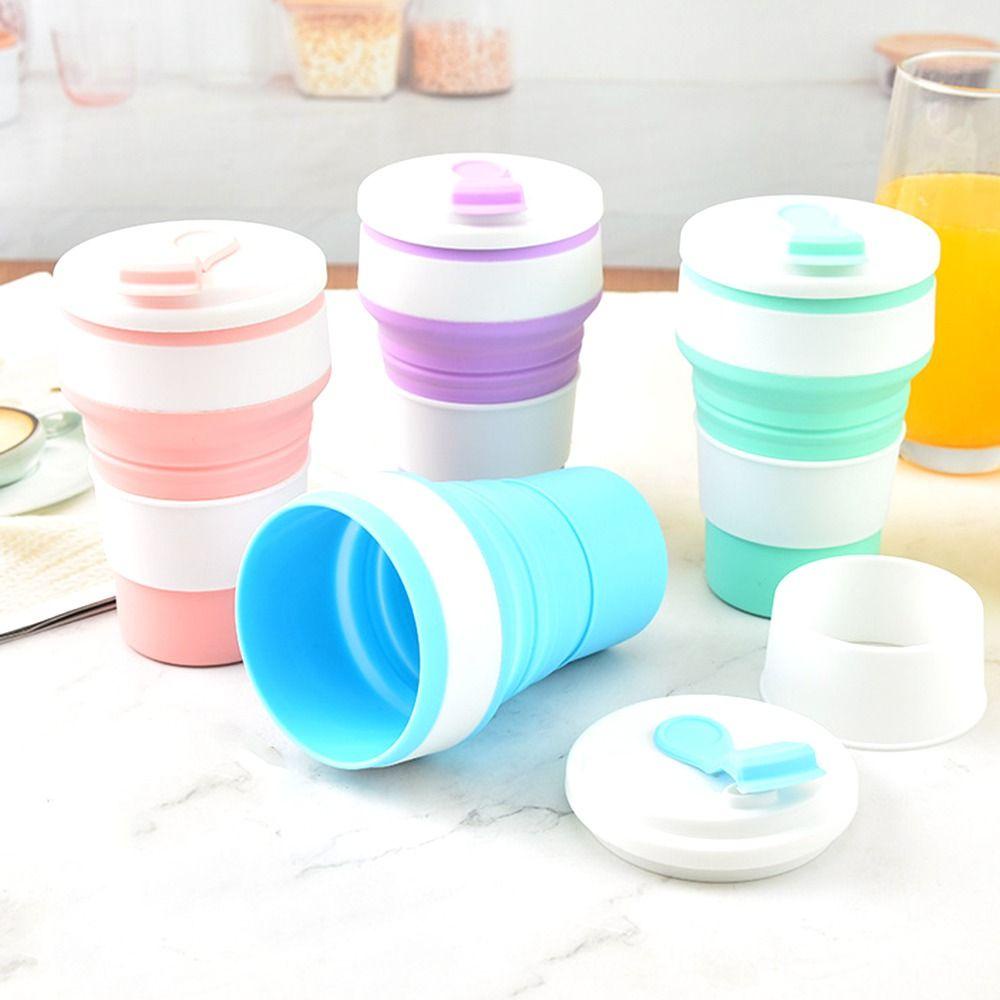 Cốc Uống Trà Bằng Silicone Đa Năng Có Thể Gấp Gọn Tiện Dụng