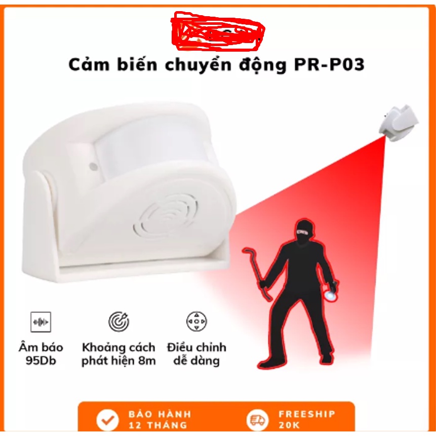 Báo Động Chống Trộm Cảm Biến Hồng Ngoại HT1A