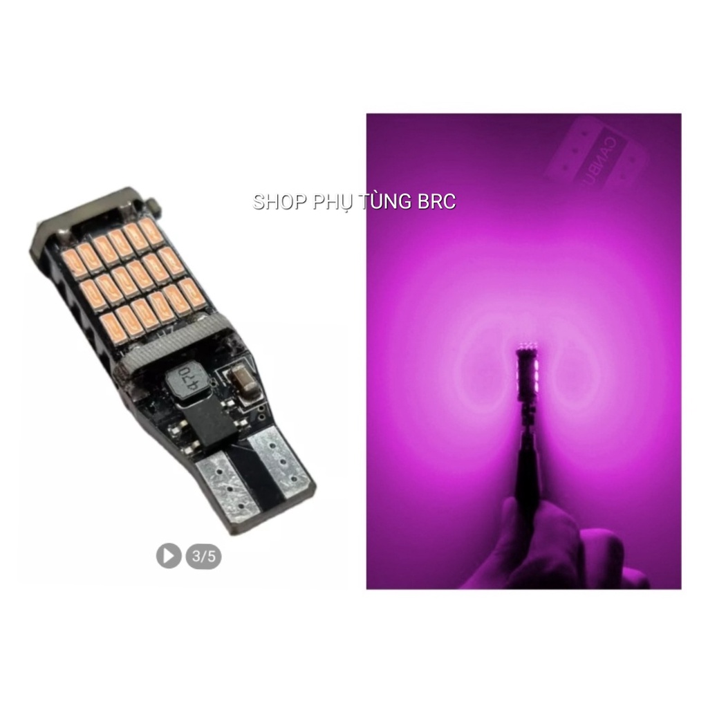 Đèn led xi nhan siêu chất T15, T10 tích hợp 45 bóng led lắp cho xe máy, đèn lùi ô tô .