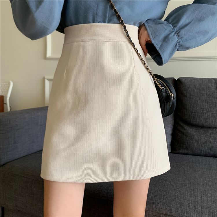 Chân Váy Chữ A Lưng Cao Phong Cách Vintage Thời Trang Thu Đông Mới