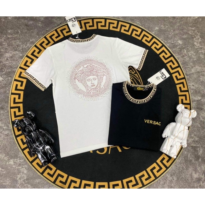 Áo thun nam vải thun co giãn in logo VERSACE