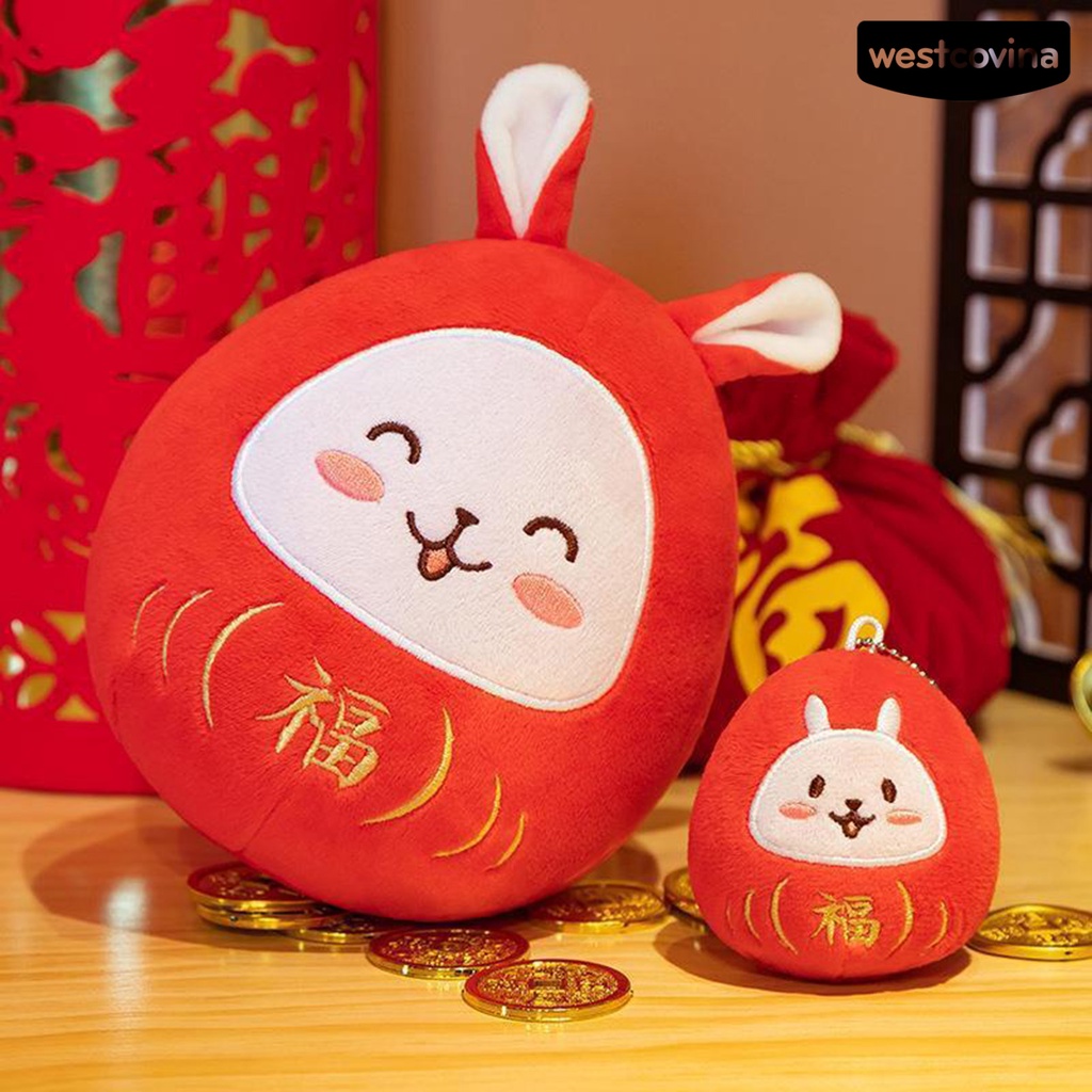 [Hot]☃Thỏ Nhồi Bông 6 / 18 / 28cm Phong Cách Trung Hoa Xinh Xắn