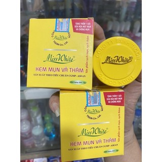 Kem mụn và thâm Miss White 12g hũ lớn hàng cty