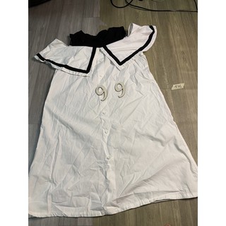 2hand đầm trắng kiểu eo 99cm mã 176