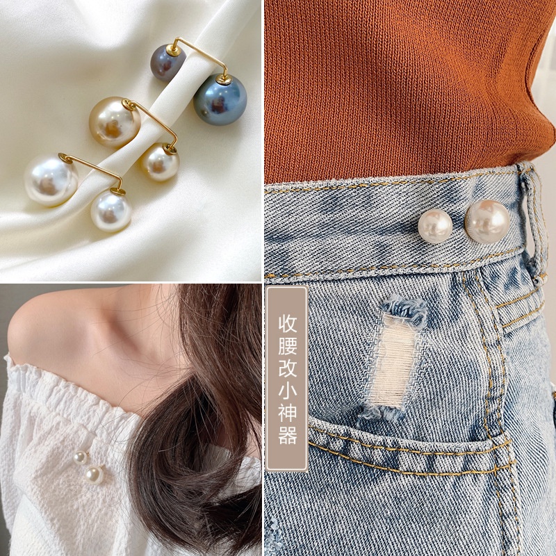 Ghim cài hai hạt áo/ váy, đai quần thu nhỏ eo điều chỉnh thắt lưng/trang trí Tatitava