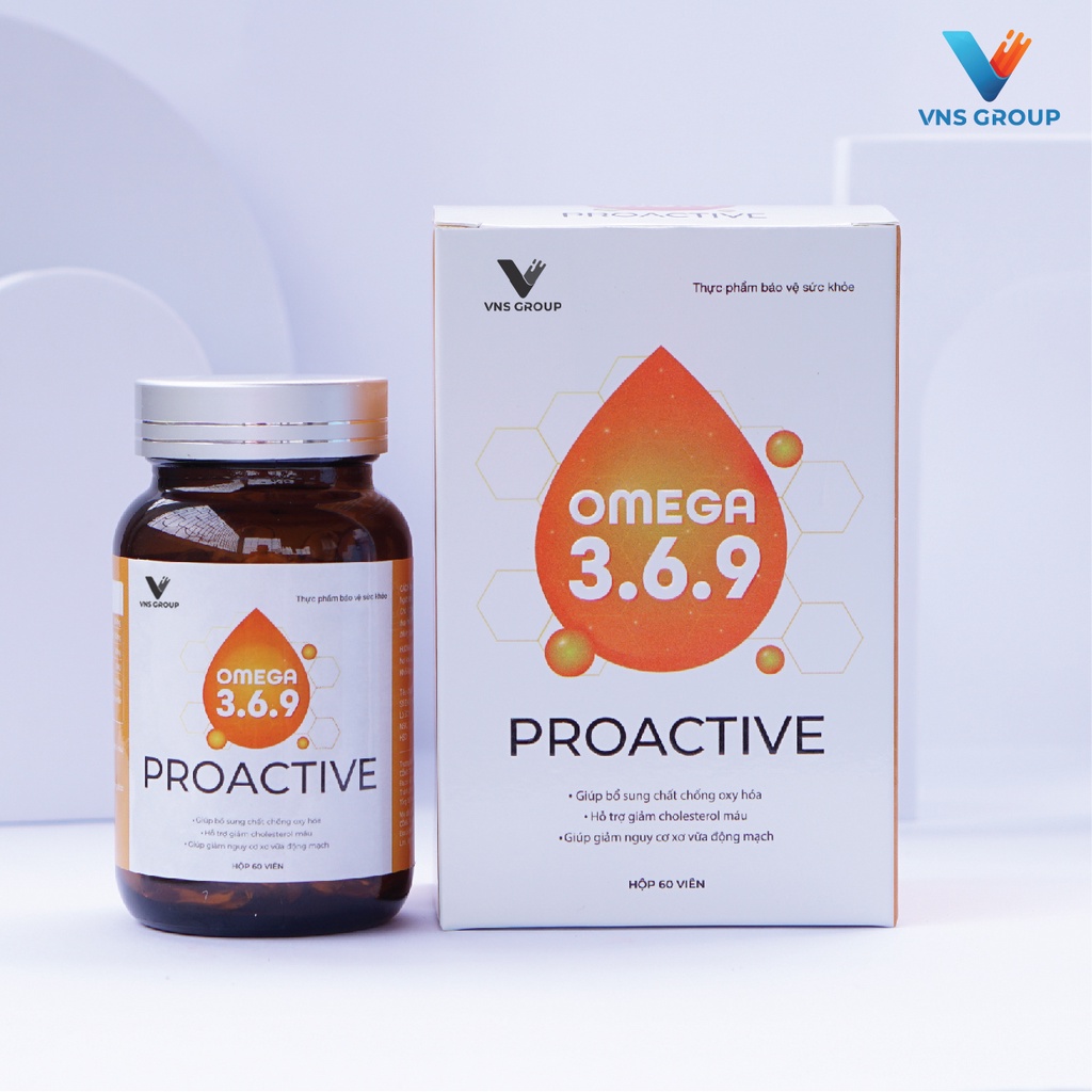 Viên uống Omega 369 VNS Group hỗ trợ tim mạch, phát triển trí não hộp 60 viên