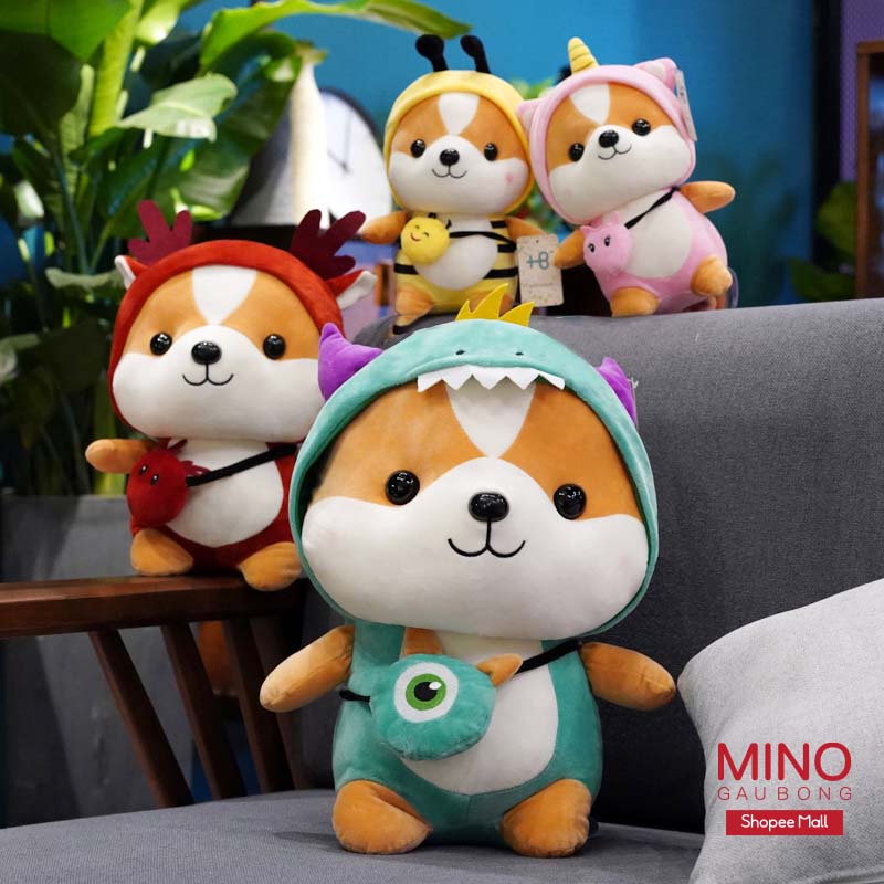 Gấu Bông Chó Shiba Cosplay Hàng Cao Cấp Mềm Mịn Size 25cm MINO STORE TH25