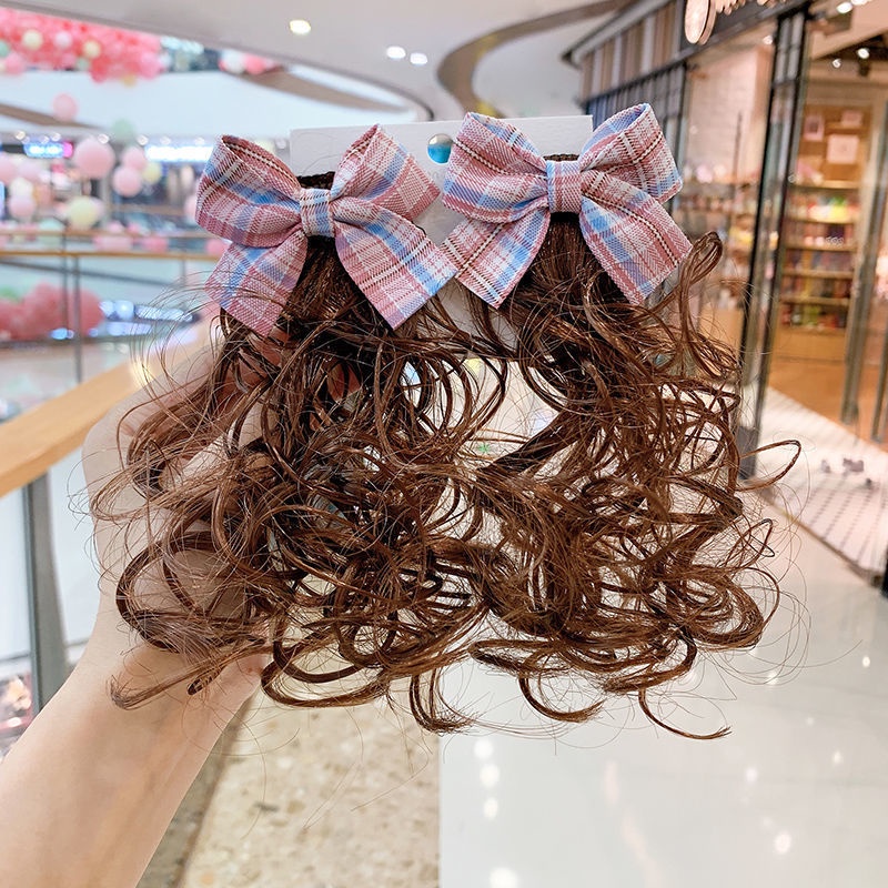 Kẹp Tóc Giả Thắt Nơ Dễ Thương Cho Bé Gái