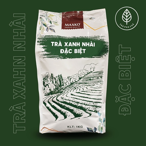 Trà xanh nhài đặc biệt dùng pha chế trà chanh, túi 1Kg