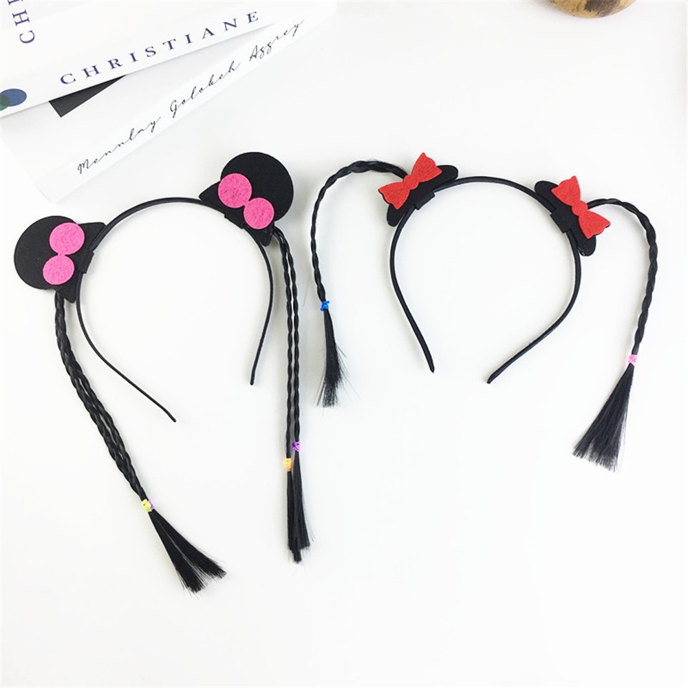 Băng Đô Cài Tóc Giả Thắt Bím Dễ Thương Cho Bé Gái