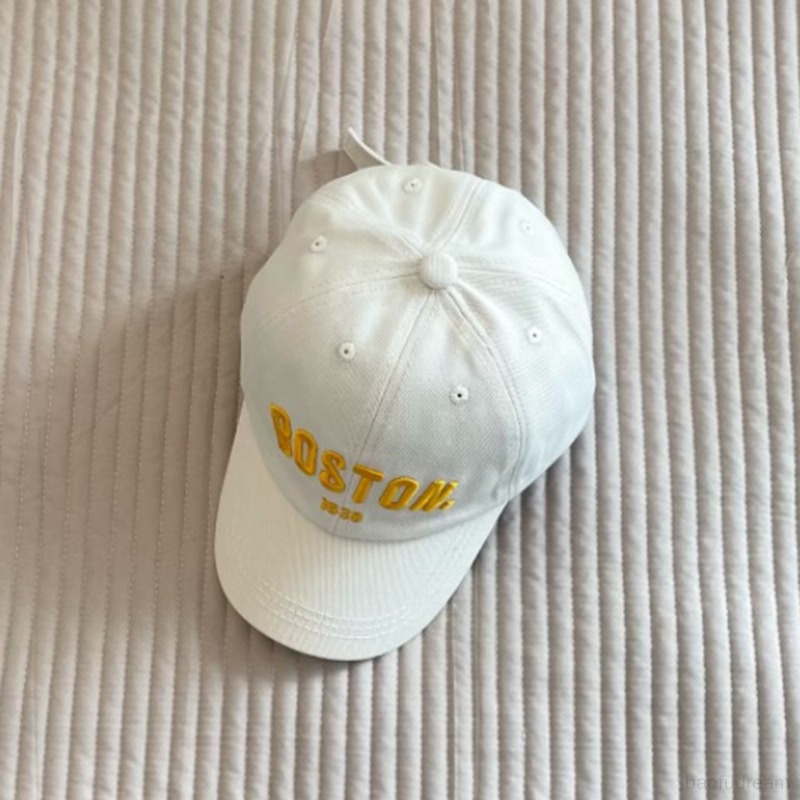 Mũ Lưỡi Trai Cotton Thêu Chữ Phong Cách Hàn Quốc Cho Bé