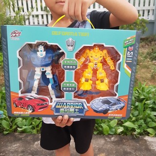 Robot chiến binh biến hình Ô tô, chiến binh người máy lắp ráp xếp hình Robot bumblebee - MiniKids