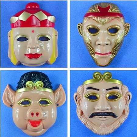 MẶT NẠ 4 Thầy Trò Đường Tăng Chu Bát Giới Tây Du Kí Tôn Ngộ Không Sa Tăng Sư Phụ Đường Tăng cho bé hóa trang