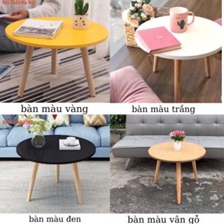 Bàn trà tròn sofa,bàn tròn cafe ngồi bệt chân gỗ tự nhiên tiện ích Ảnh