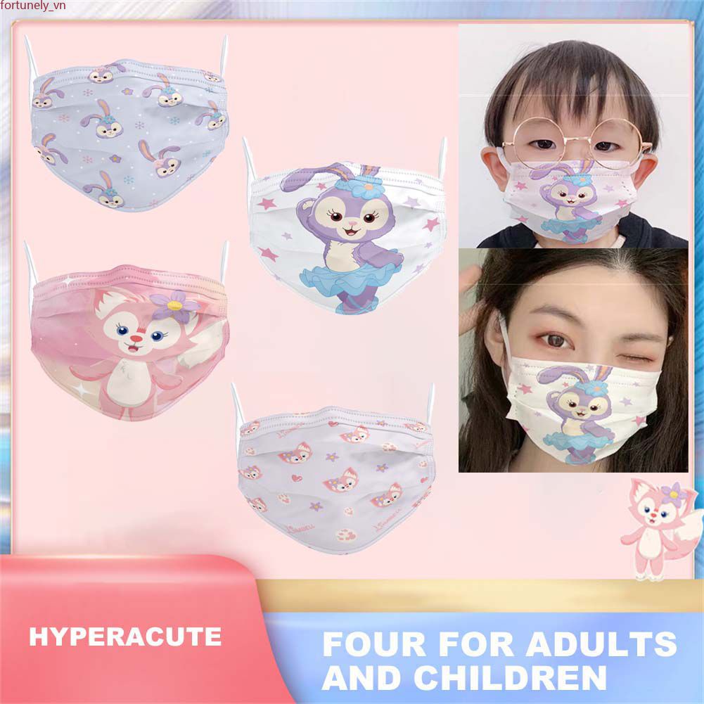 【Ready Stock】 Người Con Trưởng Thành 3ply Bỏ Mặt Nạ 10 Chiếc Hoạt Hình Linabell/Stellalou In Họa Tiết Hình Khẩu Trang