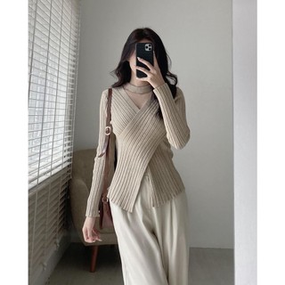 A493 Áo len tăm cổ choker Audrey