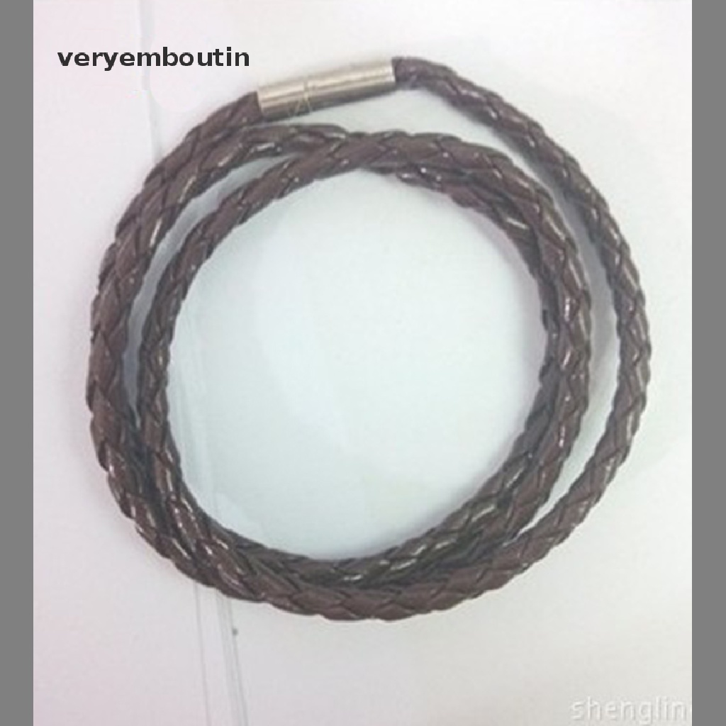 Vòng cổ Da Thật Phối Dây Xích Xoắn Không Gỉ Feshion