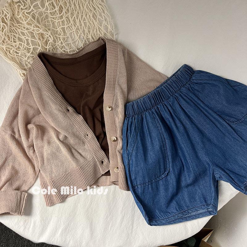 Quần Short Denim Cotton Thoải Mái Mùa Hè Hàng Mới Về Cho Bé Trai Và Bé Gái