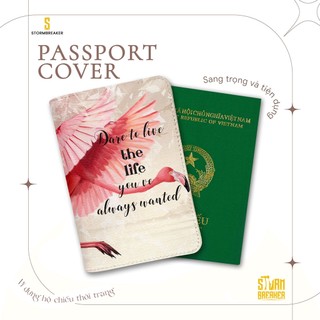 Bao Da Hộ Chiếu - Ví Đựng Passport Du Lịch ( in tên cá nhân ) Flamingo Pink - PPT129 STORMBREAKER