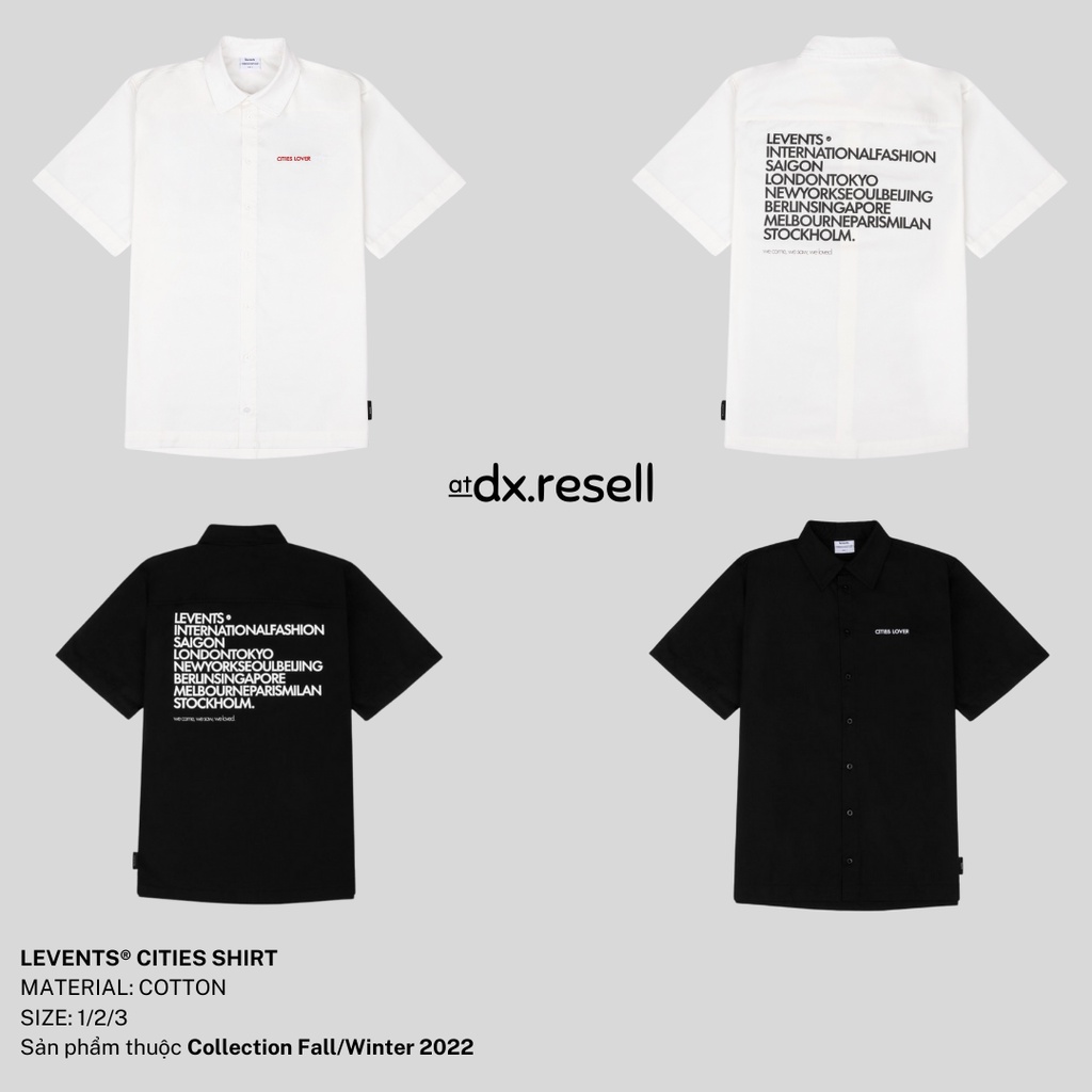 Áo sơ mi LEVENTS® CITIES SHIRT Hàng Chính Hãng,Mua Trên 2SP Kèm Tote