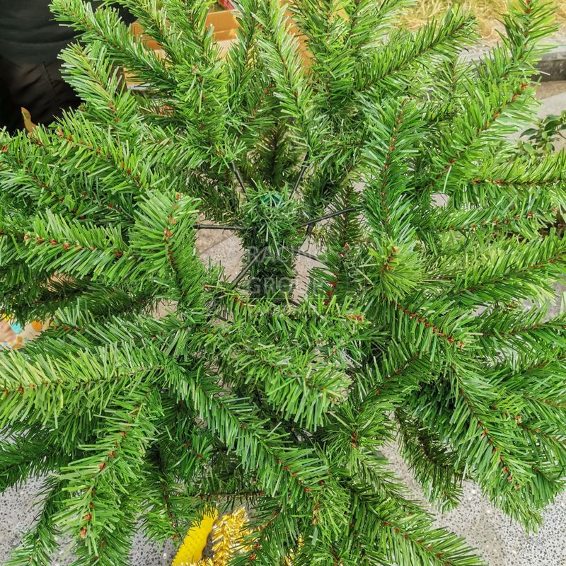 Cây thông noel đầu tròn 90cm mini để bàn màu xanh trang trí giáng sinh tặng kèm dây kim tuyến và ngôi sao đỉnh