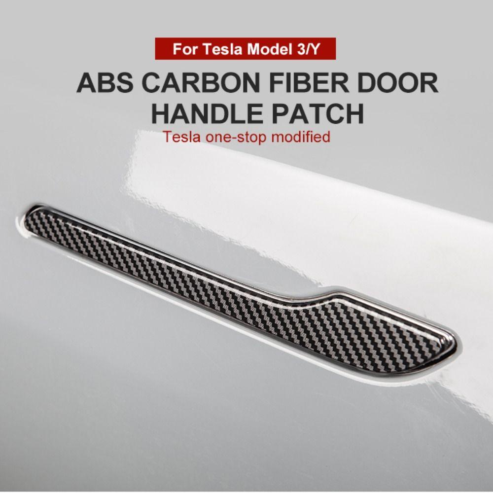 Set 4 Miếng Dán Tay Nắm Cửa Xe Hơi Chống Nước Chống Trầy Bằng Sợi Carbon Thông Dụng