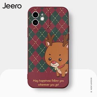 Ốp lưng JEERO chống bẩn christmas ngộ nghĩnh độc lạ hoạt hình dễ thương đẹp mềm Cho iPhone 16 15 14 13 12 11 Pro Max SE 2020 X XR XS ip 8 7 Plus kute HFE1560