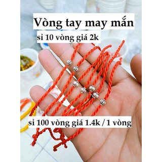 Vòng tay chỉ đỏ may mắn giá rẻ : 1 set 10 vòng = 20k
