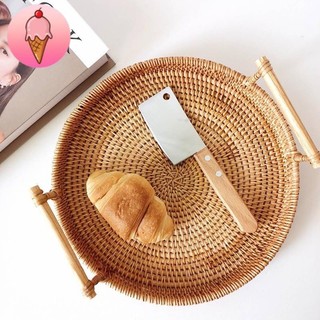 Mvp2654 dao dọc giấy mini cán gỗ unbox mini hot tiktok, dao cắt bánh ngọt mini decor trang trí phong cách hàn quốc