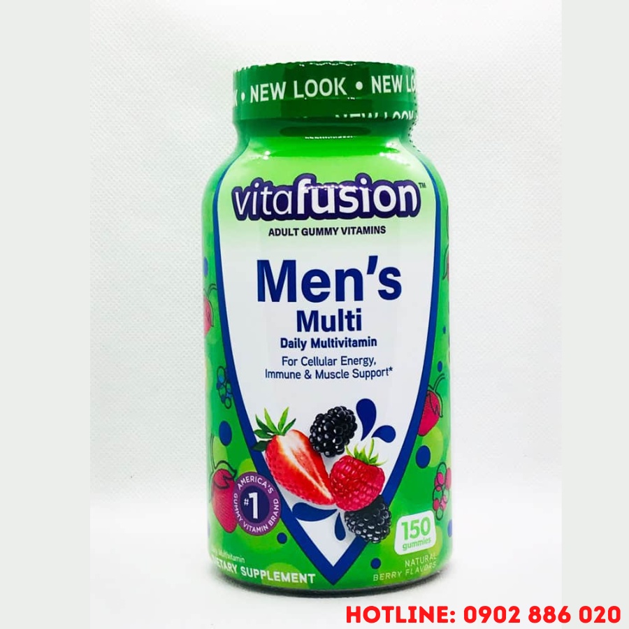 Vitamin tổng hợp Vitafusion Men’s Multivitamin - bổ sung tổng hợp vitamin cho nam giới của Mỹ - 150 viên
