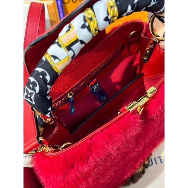 ✅Túi CAPUCHINES LÔNG THỎ 27CM - Bản SUP [Fullbox NC]