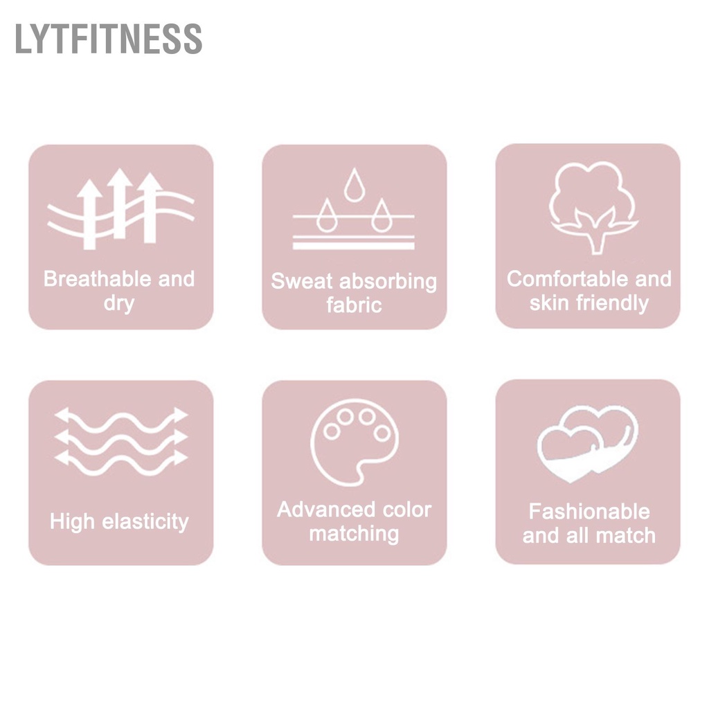 LYTFitness 2 Bộ Thấm Mồ Hôi Dây Đeo Tay Cho Nam Nữ Tập Gym Chạy Bóng Rổ Thể Thao Hỗ Trợ Cổ Nẹp Quấn