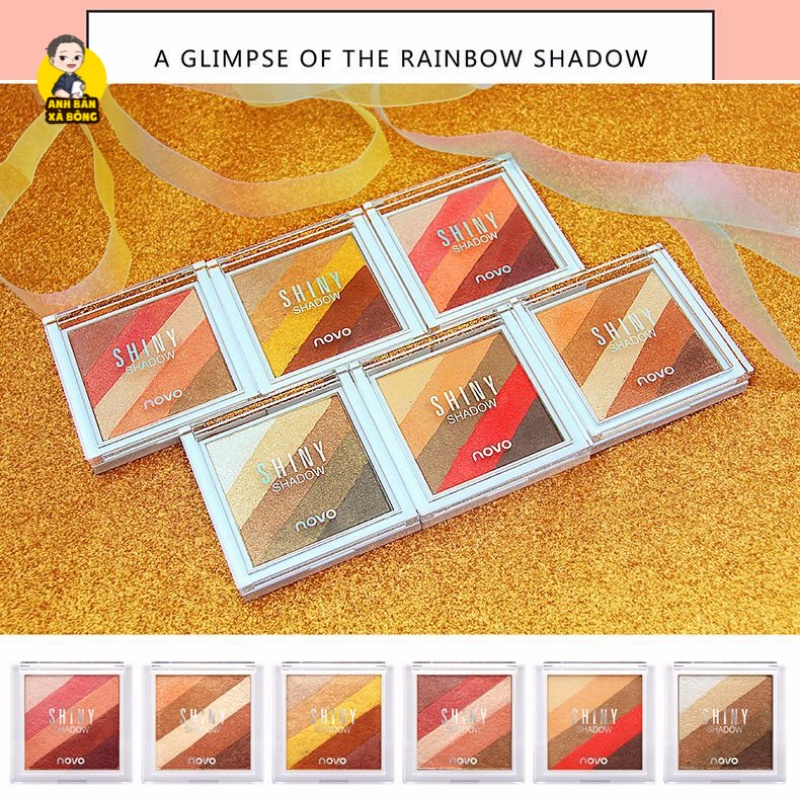 Bảng Phấn Mắt 05 Ô Màu Nhũ Lì NOVO 5-Color Shiny Eyeshadow Palette 5207