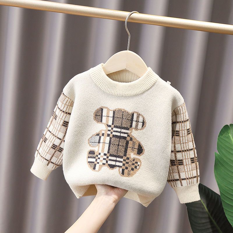 Áo Sweater Lông Chồn Phong Cách Thời Trang Thu Đông 2021 Cho Bé Trai
