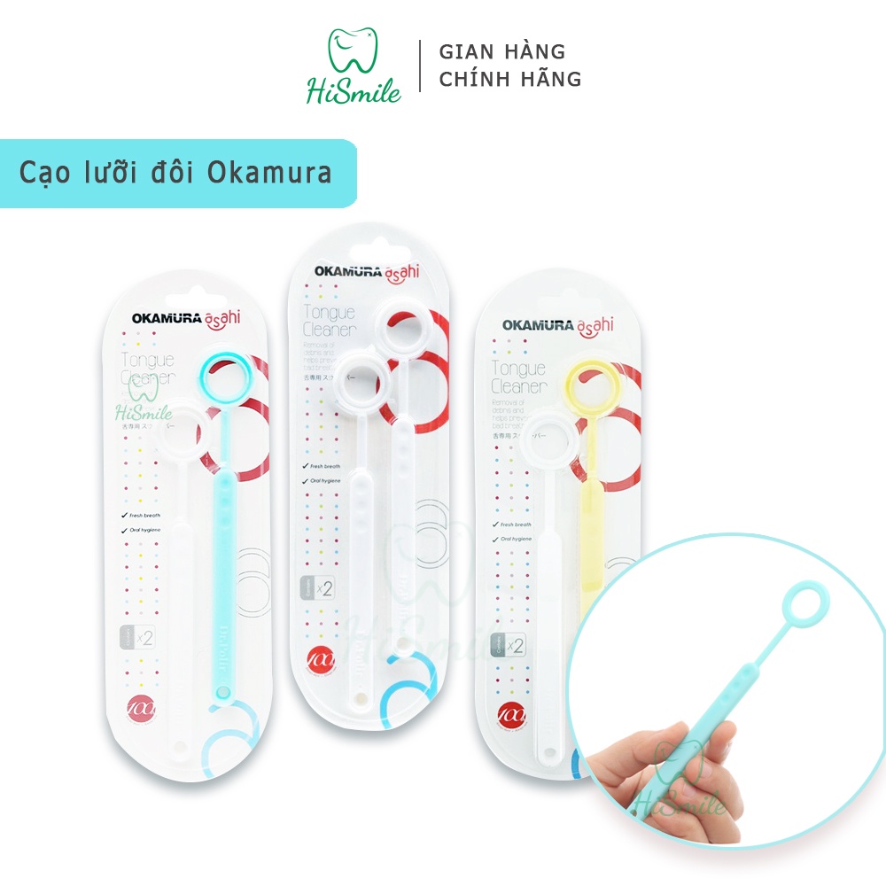 Dụng cụ cạo lưỡi Asahi vỉ 2 cây hàng chính hãng Okamura