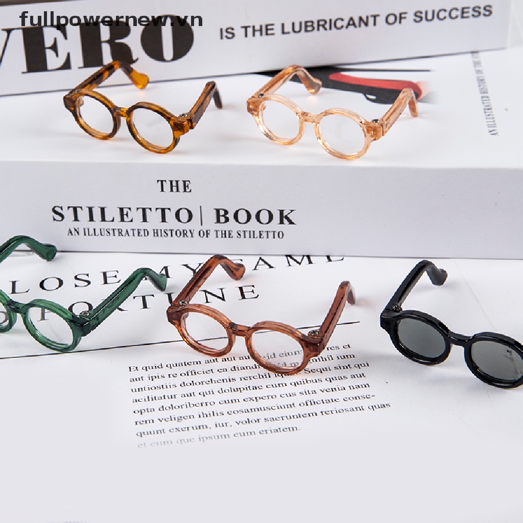 Kính Mắt Mini fullpowernew 4.5cm Dễ Thương Cho Búp Bê Tỉ Lệ 1 / 6 1 / 8 1 / 12