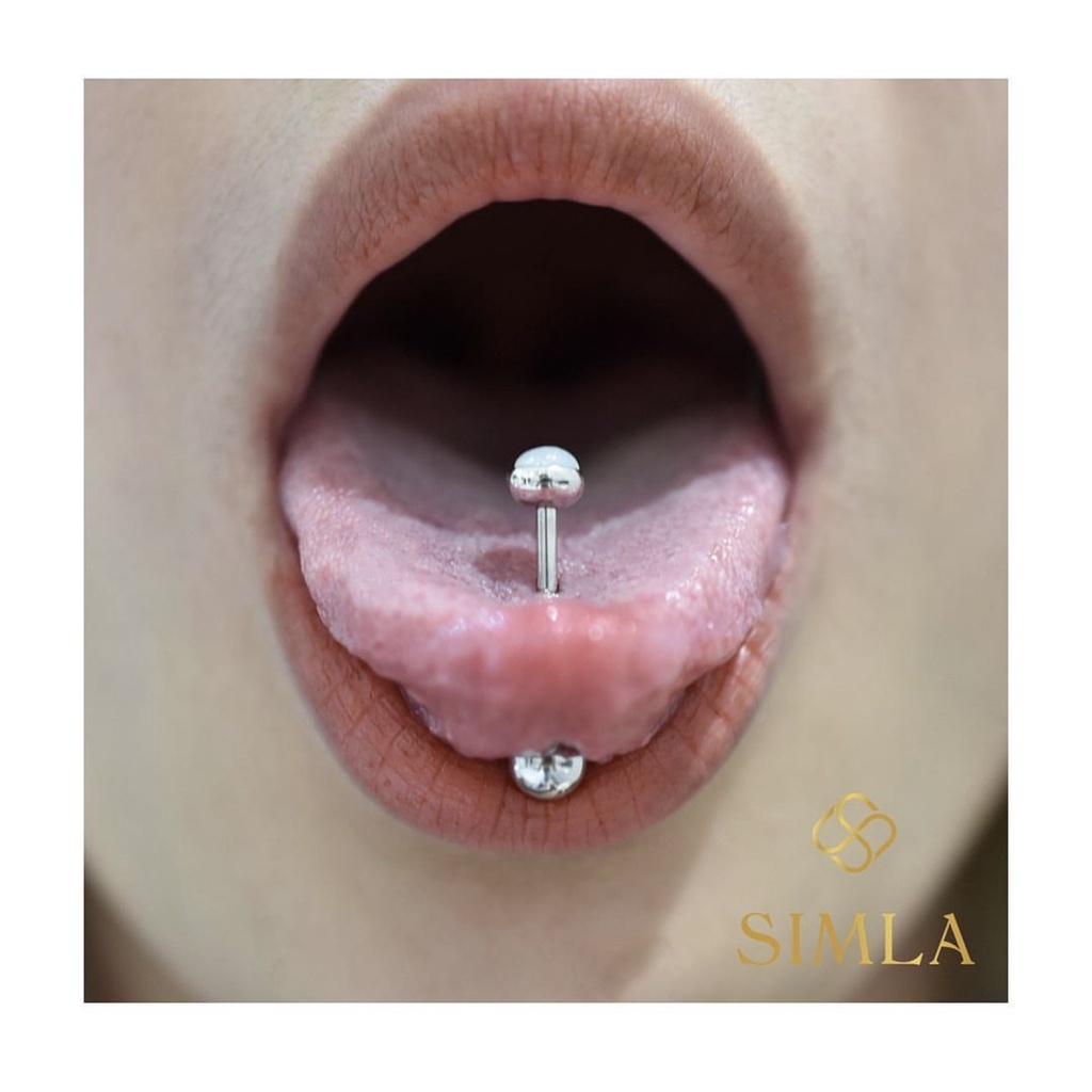 Khuyên thân thẳng bi trơn cơ bản khuyên lưỡi/ khuyên ngực/ Industrial Thép không gỉ 316L - Simla Body Jewelry