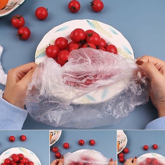 Set 100 Màng Bọc Thực Phẩm Có Túi Đựng Hình Gấu TOMSHOP K060