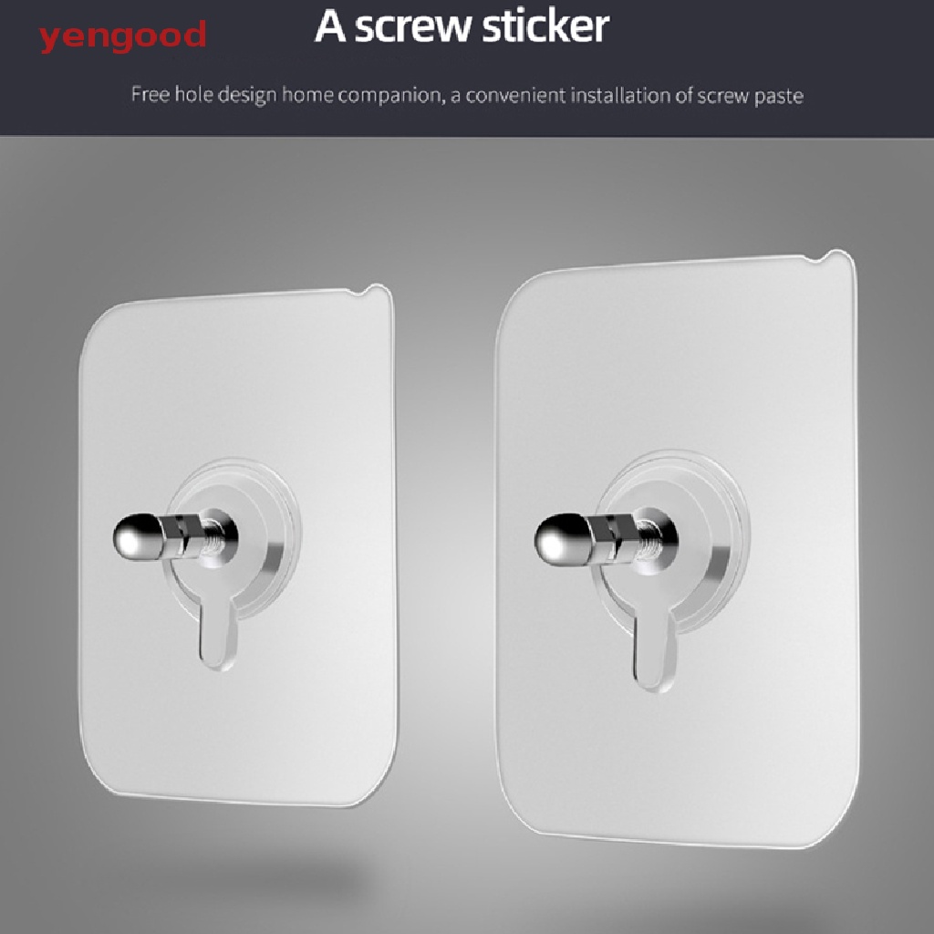 Set 6 Móc Treo Đồ Dán Tường Bằng PVC Chống Thấm Nước Siêu Bền