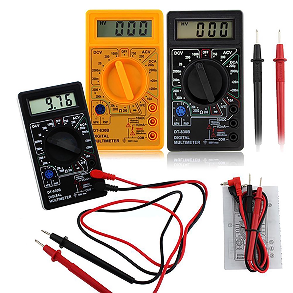Bộ Đồng hồ vạn năng thiết bị đo điện Dt-830D mẫu mới nhỏ gọn có độ chính xác cao