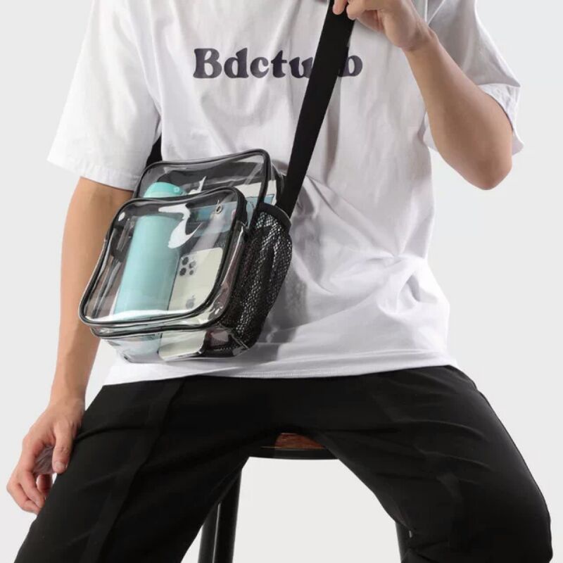 Túi đeo chéo trong suốt dành cho nam phong cách thời trang TA114