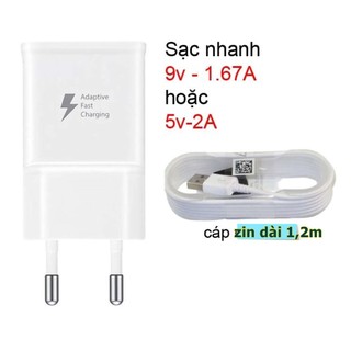 Bộ Cáp Sạc Nhanh cho Galaxy S5, S6, NOTE4, NOTE5, A3,A5,A7,A8_Không Nhanh Hoàn Tiền