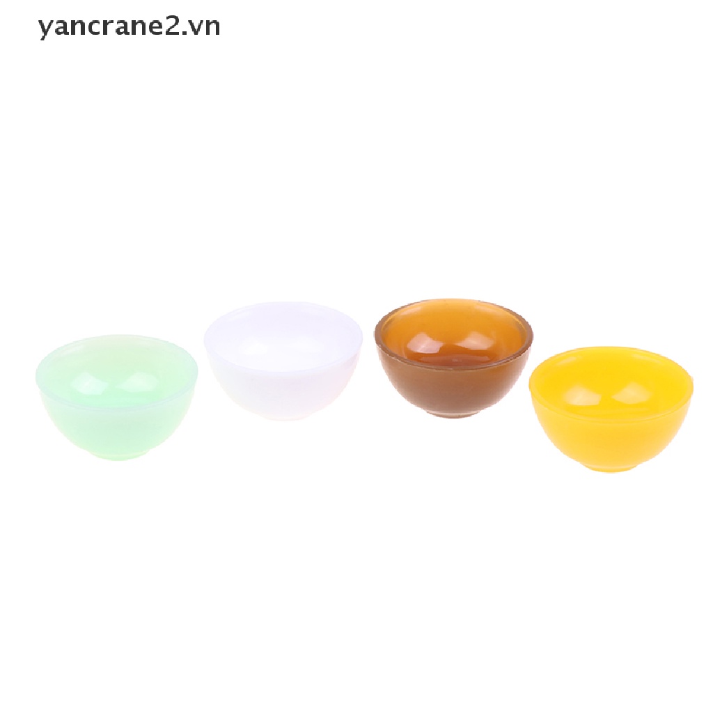 Bộ 4 Tô Chén Ăn Cơm Đồ Chơi Màu Sắc Trang Trí Nhà Búp Bê {yancrane2.vn}